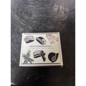 Hero Arts Stencil Prints Hats and Gloves Rubber Stamp Set‎ Six Original Designs